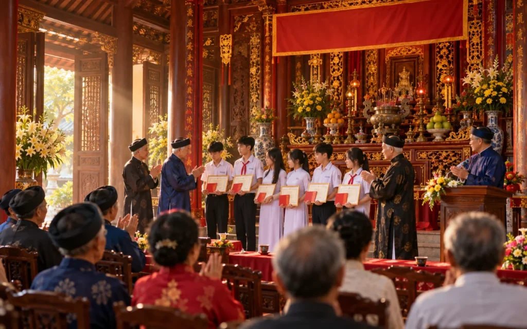 Trao học bổng khuyến học cho con cháu họ Trần